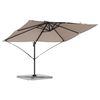 vidaXL Kantilever Roma Parasol Gråbrun og Sort 352 x 251 x 260 cm
