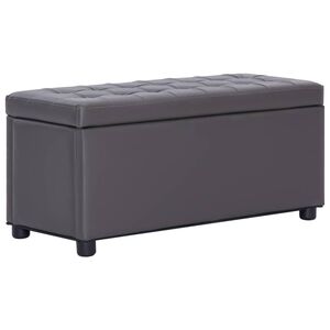 vidaXL ottoman med opbevaring 87,5 cm gr&aring; kunstl&aelig;der