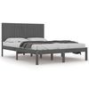 vidaXL sengestel 180x200 cm Super King massivt fyrretr&aelig; gr&aring;