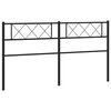 vidaXL udskiftningsgavl 200 cm metal sort