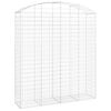 vidaXL buet gabionkurv 200x50x220/240 cm galvaniseret jern