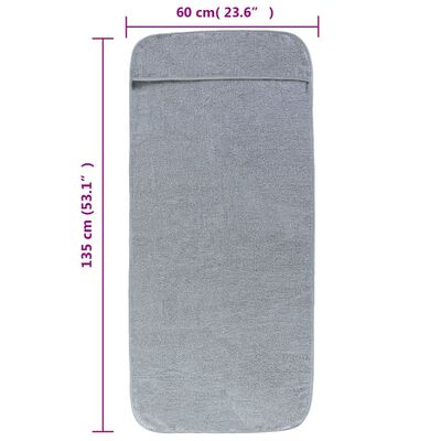 vidaXL strandhåndklæder 2 stk. 60x135 cm 400 GSM stof grå