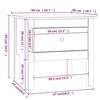 vidaXL sidebord 50x50x49 cm massivt fyrretræ hvid