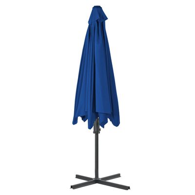 vidaXL parasol med stålstang 300x230 cm blå