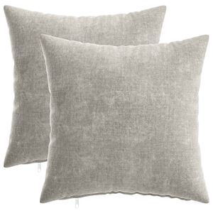 vidaXL Pudebetr&aelig;k 2 stk. HEERLEN Lysegr&aring; 40 x 40 cm Chenille Stof