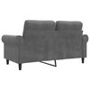 vidaXL 2-personers sofa 120 cm velour m&oslash;rkegr&aring;