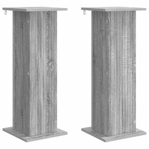 vidaXL Planteholder 2 pcs Gr&aring; sonoma-eg 30,5 x 30 x 80,5 cm