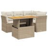 vidaXL sofas&aelig;t til haven 5 dele med hynder polyrattan beige