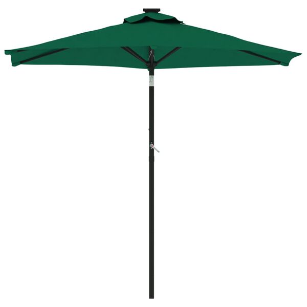 vidaXL parasol med st&aring;lstang 225x225x212 cm gr&oslash;n
