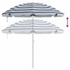 vidaXL Strand Parasol Bl&aring; og Hvid 206 x 206 x 212 cm