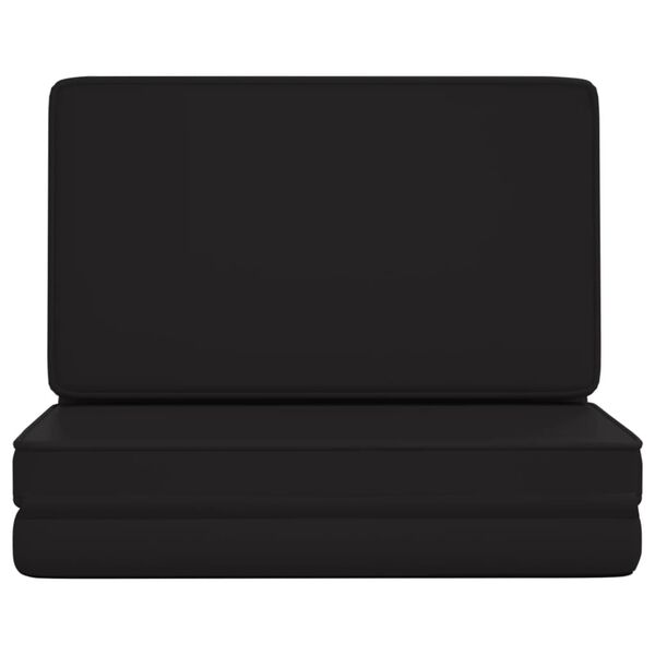 vidaXL foldbar gulvstol kunstl&aelig;der sort