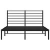 vidaXL sengeramme med sengegavl 120x190 cm metal sort