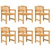 vidaXL havestole 6 stk. 58x59x88 cm massivt teaktr&aelig;