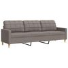 vidaXL 3-personers sofa 210 cm stof gr&aring;brun