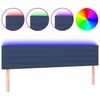 vidaXL sengegavl med LED-lys 200x5x78/88 cm stof bl&aring;