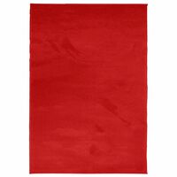 vidaXL gulvtæppe OVIEDO 200x280 cm kort luv rød