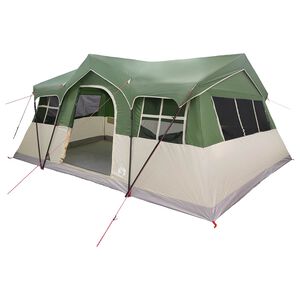 vidaXL Familietelt 487 x 340 x 216 cm Gr&oslash;n Polyester og St&aring;l