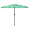 vidaXL haveparasol med st&aring;lstang 324x324x247 cm gr&oslash;n