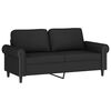 vidaXL 2-personers sofa med pyntepuder 140 cm velour sort