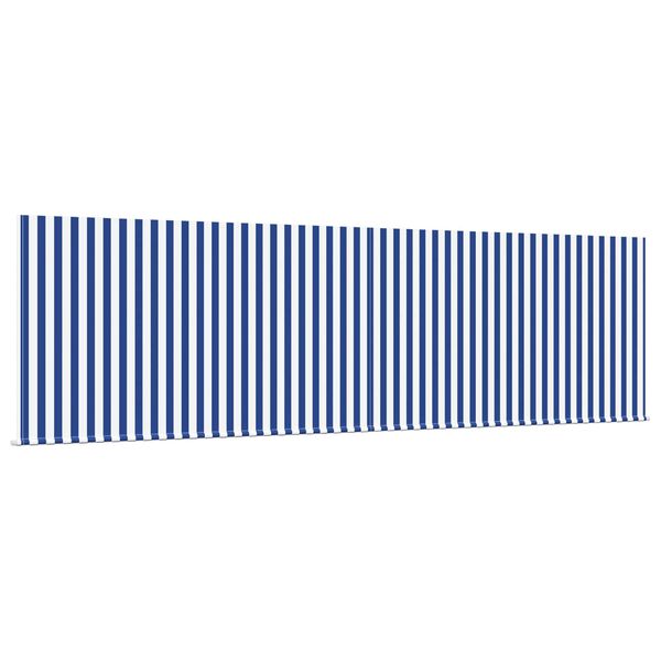 vidaXL Utr&aelig;kkelig Markise Bl&aring; og Hvid 400 &times; 300 cm