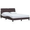 vidaXL Sengeramme uden madras M&oslash;rkebrun 120x200 cm Stof