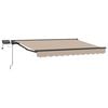 vidaXL Manuel markise-ramme med LED-lys Beige og Antracit 3 x 2,5 m