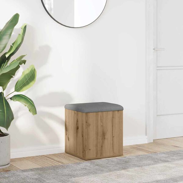 vidaXL opbevaringsb&aelig;nk 42x42x45 cm konstrueret tr&aelig; kunsteg