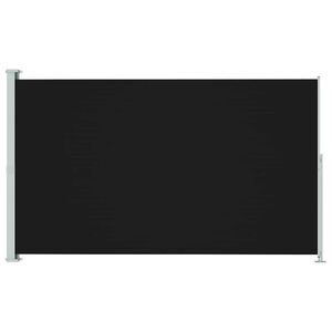 vidaXL sammenrullelig sidemarkise til terrassen 180x314 cm sort