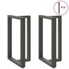 vidaXL barbordsben T-formet 2 stk. antracit 60x35x(90-91) cm st&aring;l
