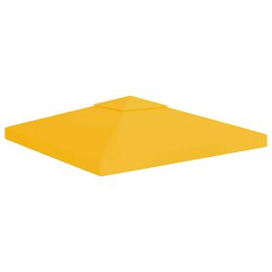 vidaXL pavillontopd&aelig;kke i 2 lag 3x3 m 310 g/m&sup2; gul