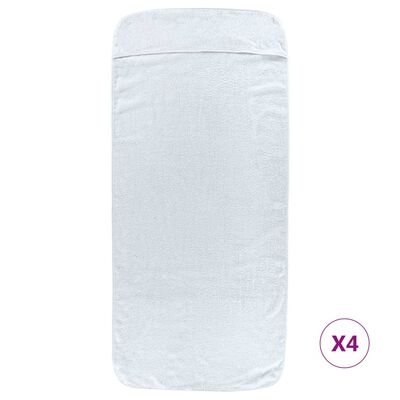 vidaXL strandhåndklæder 4 stk. 60x135 cm 400 GSM stof hvid