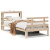 vidaXL sengeramme med sengegavl 75x190 cm massivt fyrretr&aelig;