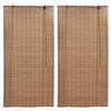 vidaXL rullegardiner 2 stk. 80 x 160 cm bambus brun