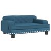 vidaXL sofa til b&oslash;rn 70x45x30 cm fl&oslash;jl bl&aring;