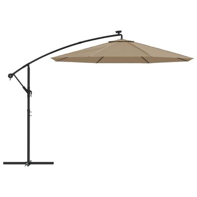 vidaXL parasoldug til hængeparasol 350 cm gråbrun