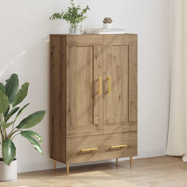 vidaXL Highboard Artisan Egetr&aelig; 69,5 x 31 x 115 cm Konstrueret tr&aelig;
