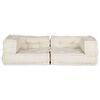 vidaXL 2-personers modulsofa stof 140x70x36 cremefarvet