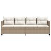 vidaXL loungesofa med hynder polyrattan beige