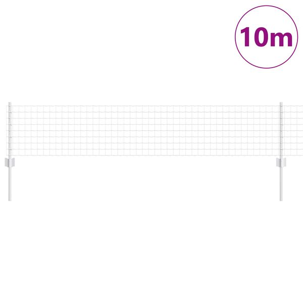 vidaXL Hegn med post S&oslash;lv 0,4 x 10 m St&aring;l