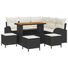 vidaXL Havesofa S&aelig;t 9 stk. Sort polyrattan
