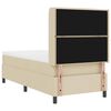 vidaXL LED Box Spring Bed med madras Creme 80 x 200 cm Stof
