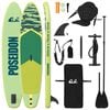 vidaXL SUP board med s&aelig;de 2-i-1 POSEIDON 305 x 76 x 15 cm Gr&oslash;n til