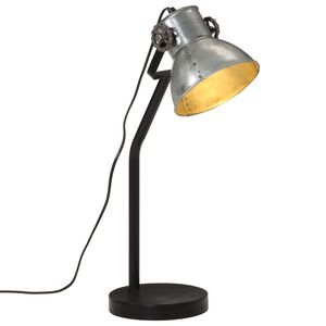 vidaXL skrivebordslampe 17x17x60 cm 25 W E27 vintagesølv