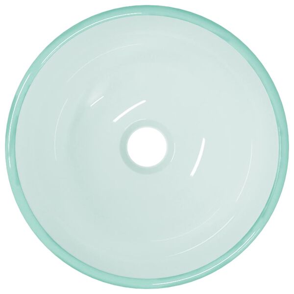 vidaXL håndvask 30x12 cm hærdet glas matteret