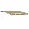 vidaXL Utr&aelig;kkelig Markise Gr&oslash;n og gul 300 x 250 cm Stof og st&aring;l