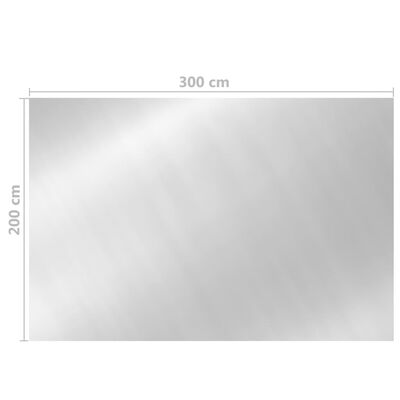 vidaXL poolovertræk 300x200 cm PE sølvfarvet