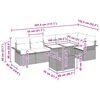 vidaXL Havesofa S&aelig;t med pude med opbevaring 7 pcs Sort Poly rattan
