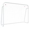 vidaXL fodboldm&aring;l med net 214x75x152 cm st&aring;l og polyester hvid