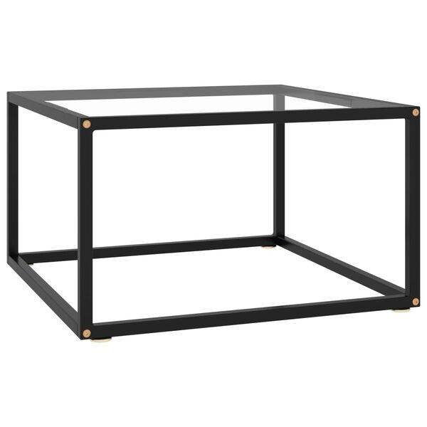 vidaXL sofabord 60x60x35 cm h&aelig;rdet glas sort