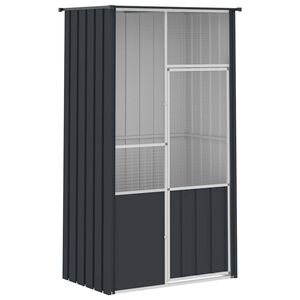 vidaXL fuglebur 115x78x200 cm galvaniseret st&aring;l antracitgr&aring;